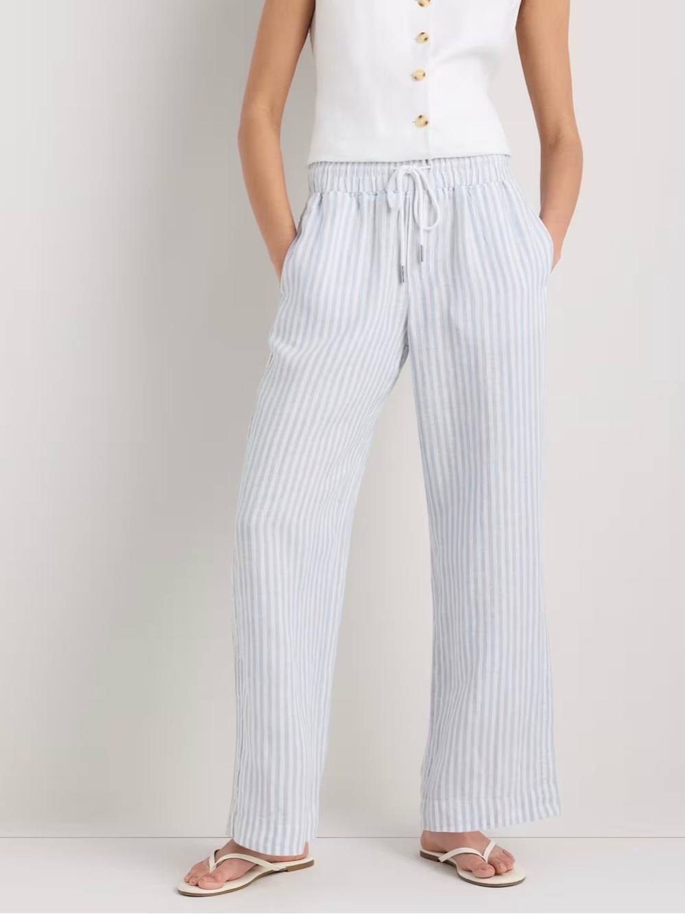 Quince 100% European Linen Wide Leg Pants